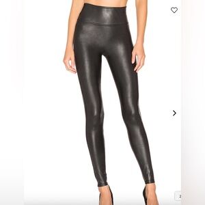 Spanx Black Faux Leather Leggings
